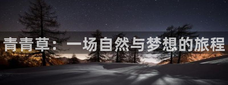 福建赢乐彩票机电股份公司：青青草：一场自然与梦想的旅程
